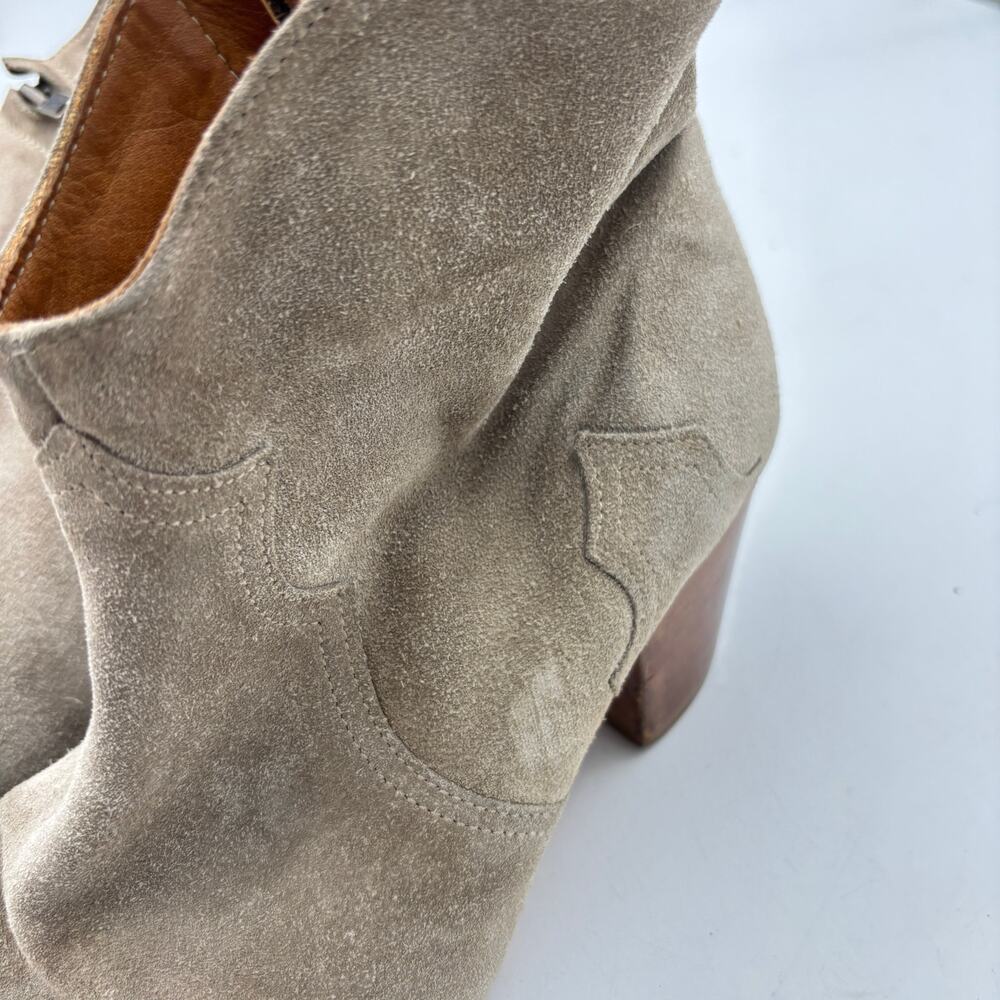 Isabel Marant Etoile Dicker Suede Ankle Boots Women's 39 Western Boho Booties - Picture 15 of 16